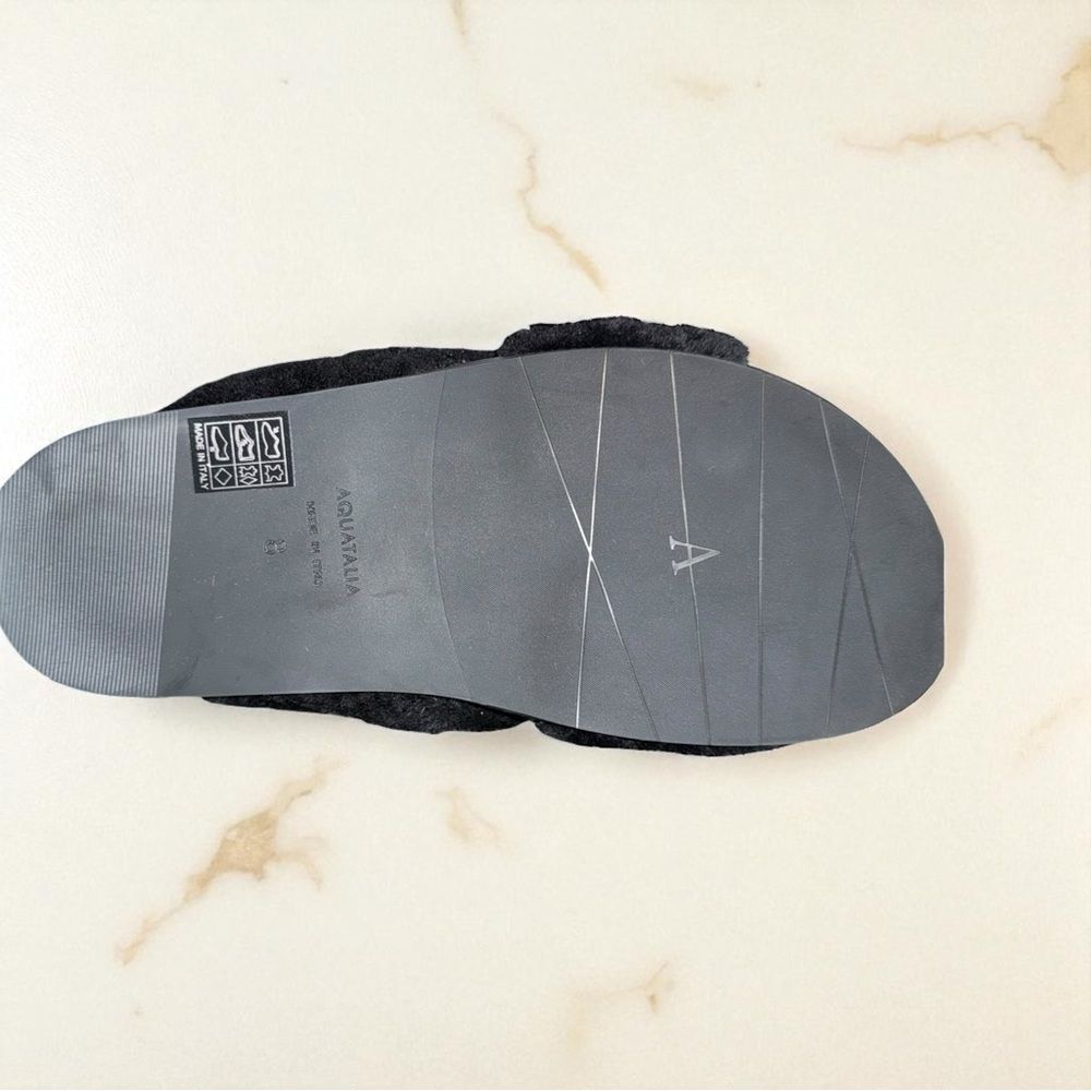 Nwt And Box Aquatalia Ireena Shealing/Calf Fur Slippers With Dust Bag Size 8m — image 5 of 8